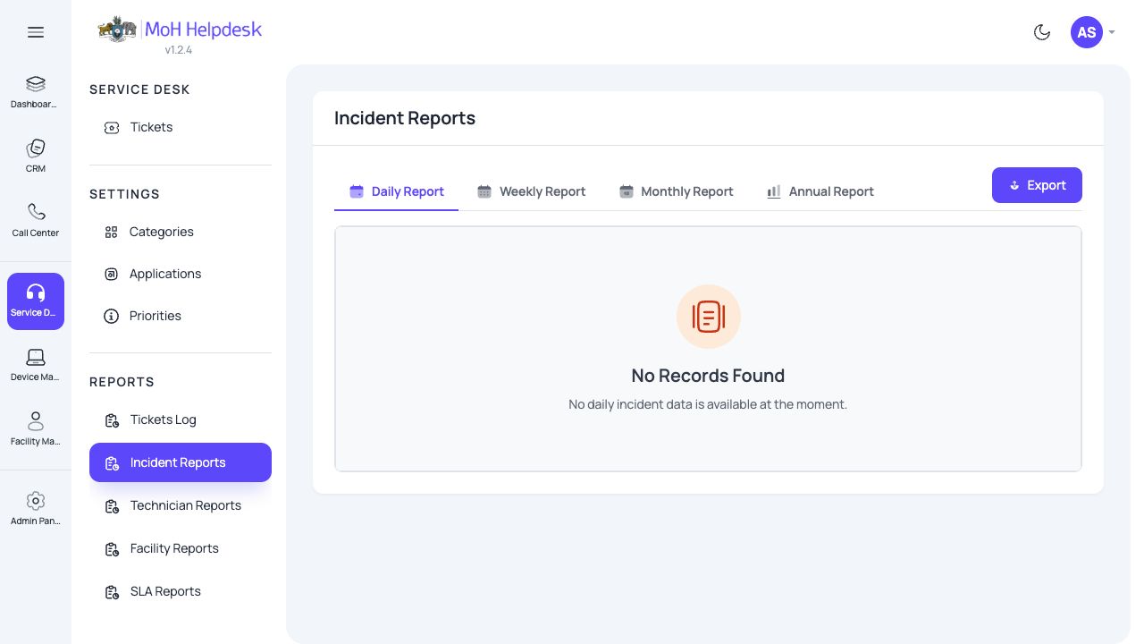 Reports - Incident Reports